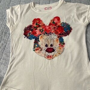 NEW without tags Minnie Mouse floral shirt